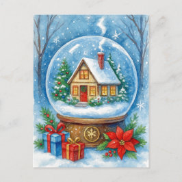 Gemütliche Weihnachtshütte Weihnachten Schneekugel