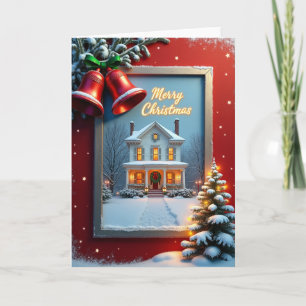 Gemütliche Weihnachtskarte für Zuhause Karte