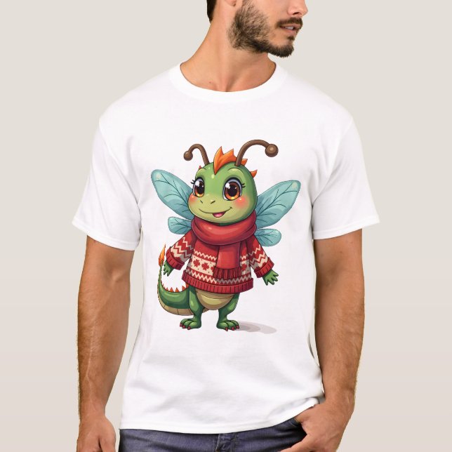 Gemütliche Weihnachtslibelle T-Shirt (Vorderseite)
