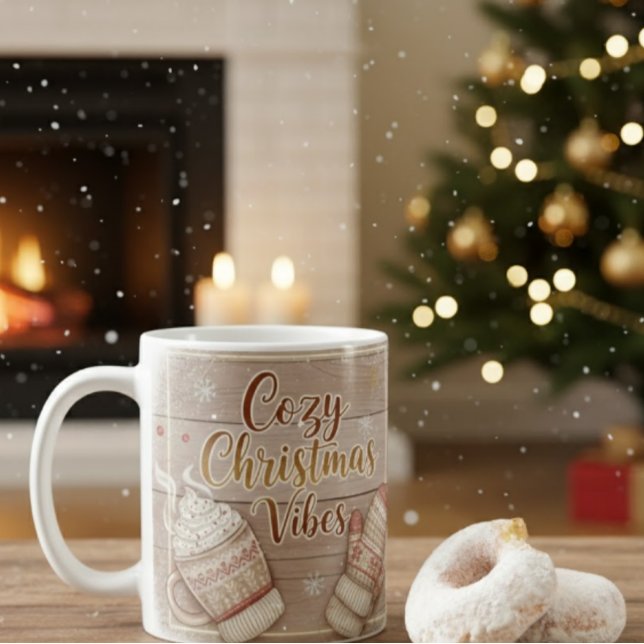 Gemütliche Weihnachtsstimmung Tasse | Rustikale Wi (Von Creator hochgeladen)
