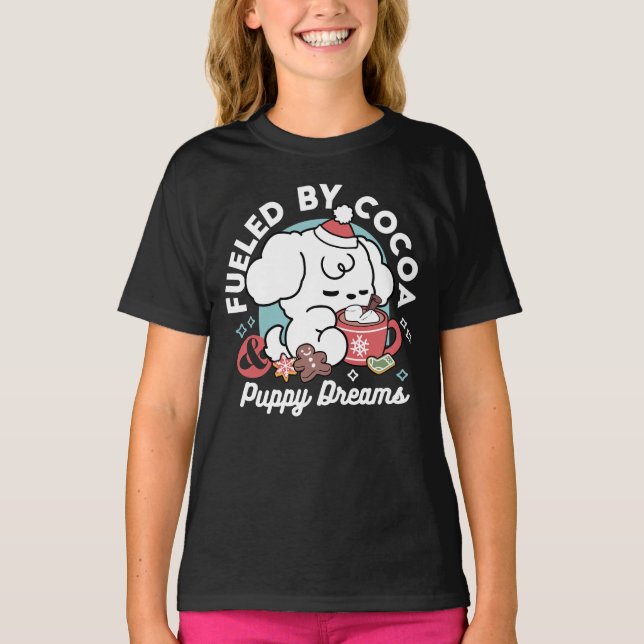 Gemütliche Welpenträume - heiße Schokolade und Wei T-Shirt (Vorderseite)