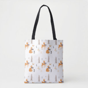 Gemütliche Winter-Waldtiere-Folk-Art-Weihnachten Tasche