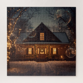 Gemütliche Winter Wonderland Zuhause mit Bläschen