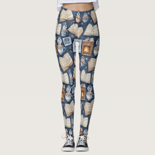 Gemütliche Winterabende – Heiße Schokolade, Bücher Leggings