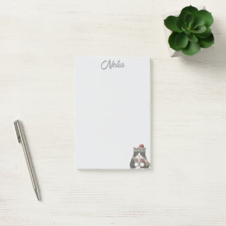 Gemütliche Winterkatzen-Notizen Post-it Klebezettel