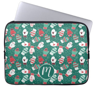 Gemütliche Winterweihnachtszittern im Grünen Laptopschutzhülle
