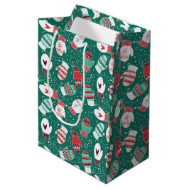 Gemütliche Winterweihnachtszittern im Grünen Mittlere Geschenktüte