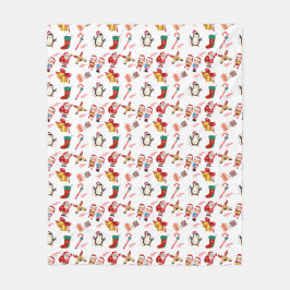 Gemütlicher Claus: Weihnachts-Snuggle-Blanket Fleecedecke