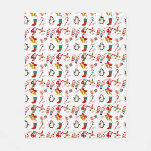 Gemütlicher Claus: Weihnachts-Snuggle-Blanket Fleecedecke