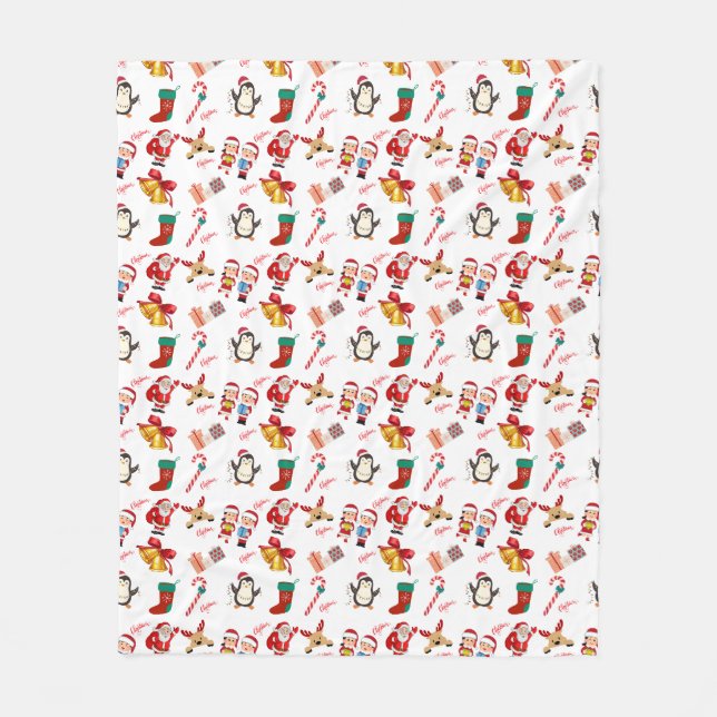 Gemütlicher Claus: Weihnachts-Snuggle-Blanket Fleecedecke (Vorderseite)