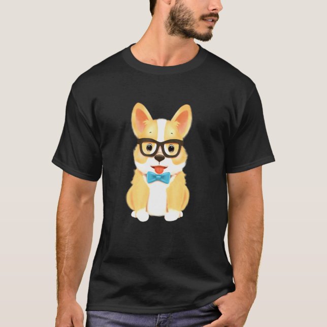 Gemütlicher Corgi T-Shirt (Vorderseite)