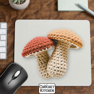 Gemütlicher Cottage core Crochet Pilz-Pilar Garden Mousepad