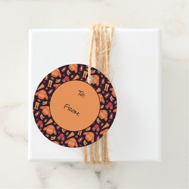 Gemütlicher Fall Geschenkanhänger (Beispiel)