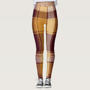Gemütlicher Fall Rustikale Karierte Leggings