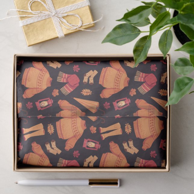 Gemütlicher Fall Seidenpapier (Geschenk)