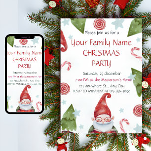 Gemütlicher Familienweihnachtseinlass   Weihnachts Einladung