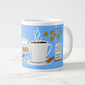 Gemütlicher finnischer nordischer Kaffeegenuss Jumbo-Tasse