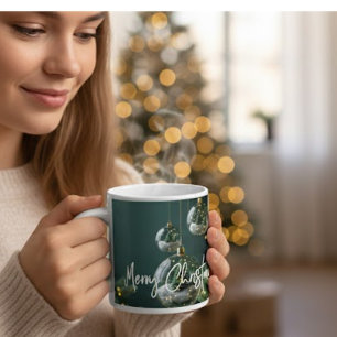 Gemütlicher Frohe Weihnachten Weiße Keramik-Tasse Jumbo-Tasse