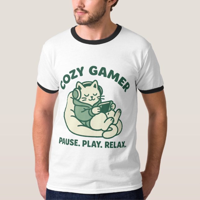 Gemütlicher Gamer-Modus T-Shirt (Vorderseite)