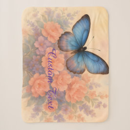 Gemütlicher, gemütlicher Schmetterling und Blume Sherpadecke