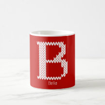 Gemütlicher gestrickter Alphabetbuchstabe B