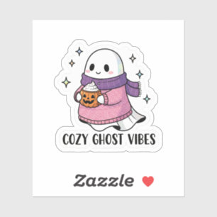 Gemütlicher Ghost-Sticker - Niedliches Halloween-G Aufkleber