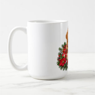 Gemütlicher Golden Retriever Weihnachtsbecher Kaffeetasse
