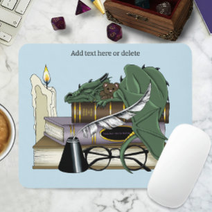 Gemütlicher Grüner Whimsical Schlafender Drache Bü Mousepad