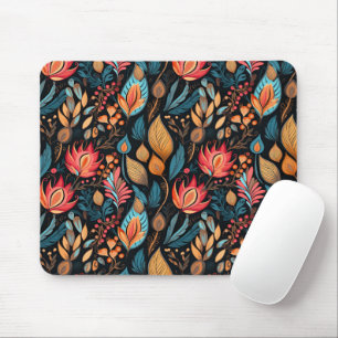 Gemütlicher Herbst florale Print Digital Folklorek Mousepad