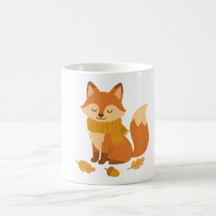 Gemütlicher Herbst-Fuchs-Becher Kaffeetasse
