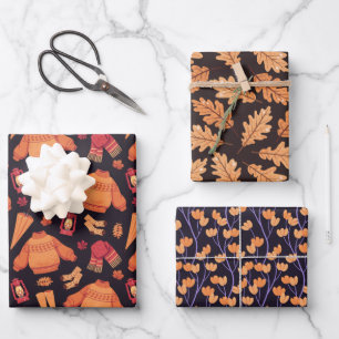 Gemütlicher Herbst Geschenkpapier Set
