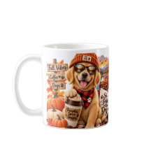 Gemütlicher Herbst Golden Retriever Pumpkin Spice
