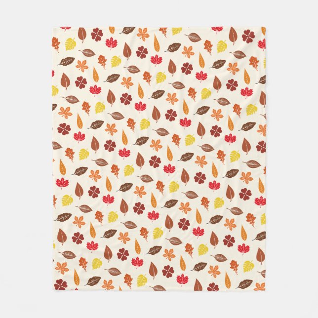 Gemütlicher Herbst-Herbstlaub Fleecedecke (Vorderseite)