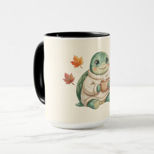 Gemütlicher Herbst-Schildkröte Kawaii Kürbis-Gewür Tasse