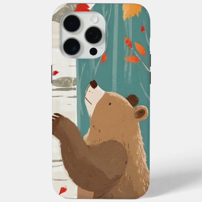 Gemütlicher Herbst-Waldbär Case-Mate iPhone Hülle (Rückseite)