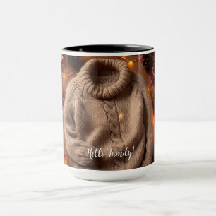 Gemütlicher Herbstkraut, Blätter, Pinecones Pumpki Tasse