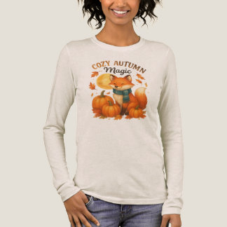 Gemütlicher Herbstzauber - Niedlicher Herbstfox Tri-Blend Shirt