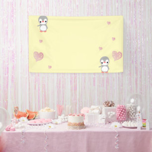 Gemütlicher Herz erwärmender Pinguin Banner
