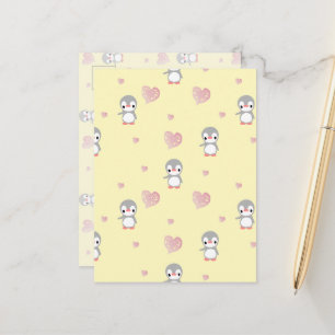 Gemütlicher Herz erwärmender Pinguin Postkarte