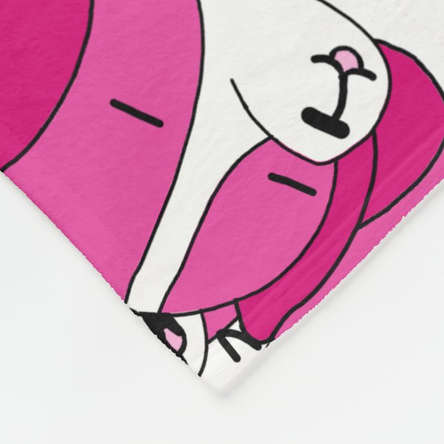 Gemütlicher Hund Pillowcase Fleecedecke (Ecke)