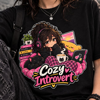 Gemütlicher Introvertierten-Kaffee T-Shirt