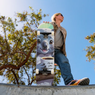 Gemütlicher Jungle Koala-Kaffee Skateboard