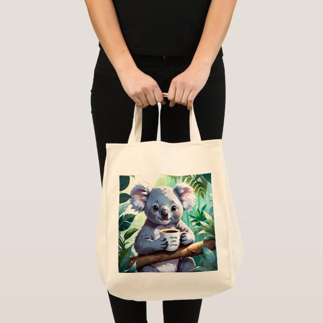 Gemütlicher Jungle Koala-Kaffee Tragetasche (Vorderseite (Produkt))