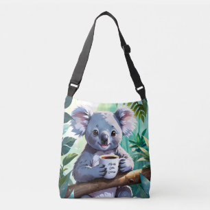Gemütlicher Jungle Koala-Kaffee Tragetaschen Mit Langen Trägern
