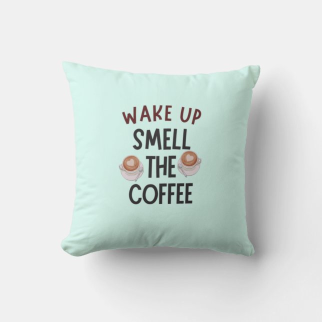 Gemütlicher Kaffee Lover Throw Kissen (Vorderseite)