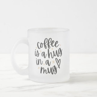 Gemütlicher Kaffee-Spruch-Frostglas-Becher Mattglastasse