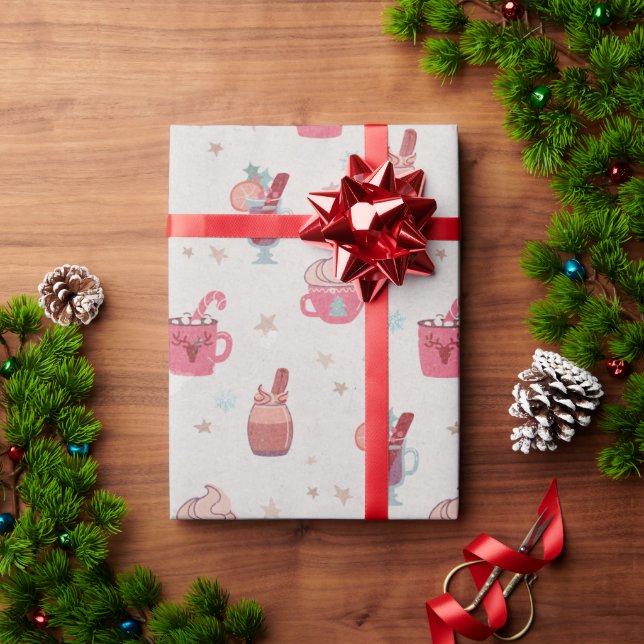 Gemütlicher Kakao Geschenkpapier (Feiertagsgeschenk)