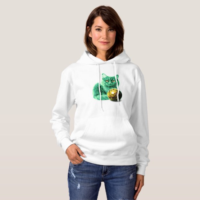 Gemütlicher Katzenstil mit Hoodie (Vorne ganz)