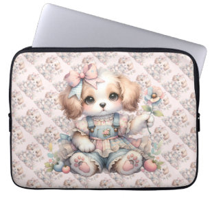 Gemütlicher Kawaii Cottagecore Farmcore Welpen-Sti Laptopschutzhülle