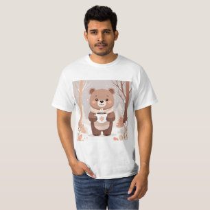 Gemütlicher kleiner Bär und heißer Cocoa bleibe T-Shirt